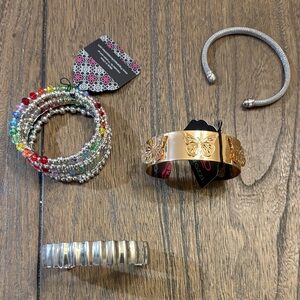 Gold Butterfly Cuff Bracelet